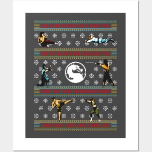 Finish Him! Finish Him! Finish Him! - Mortal Kombat Ugly Sweater, Christmas Sweater & Holiday Sweater Posters and Art